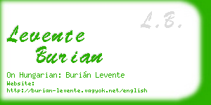 levente burian business card