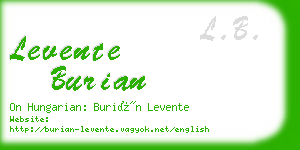 levente burian business card